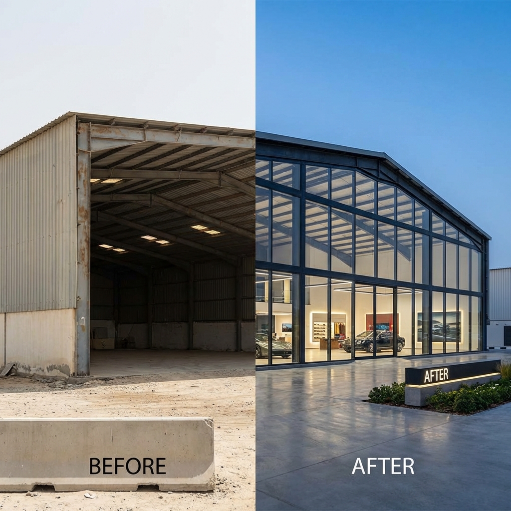 Modern Warehouse to Showroom Conversion